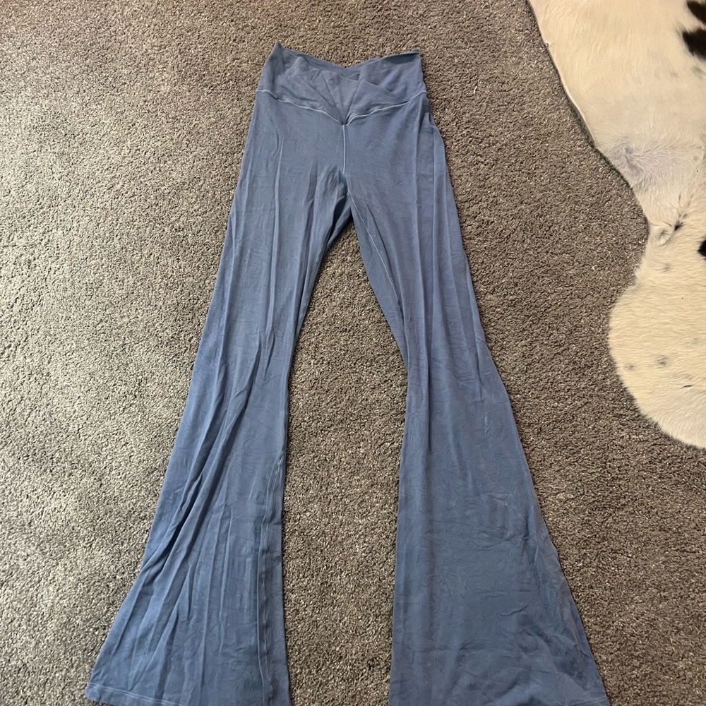 Blue Flared Leggings